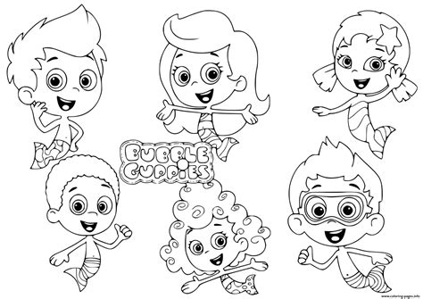 bubble guppies coloring